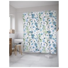 Штора для ванной JoyArty Зимние завитки 180х200 (sc-8124) разноцветный