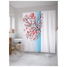 Штора для ванной JoyArty Любовные ветки 180х200 (sc-16032) разноцветный