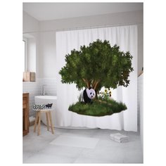 Штора для ванной JoyArty Панда у дерева 180х200 (sc-17651) разноцветный
