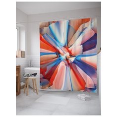 Штора для ванной JoyArty Цветок-хамелеон 180х200 (sc-2765) разноцветный