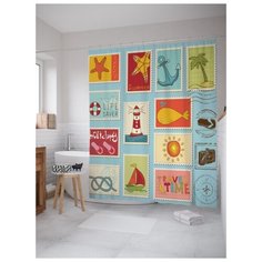 Штора для ванной JoyArty Морские грезы 180х200 (sc-2795) разноцветный