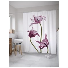 Штора для ванной JoyArty Летучие цветы 180х200 (sc-7982) разноцветный