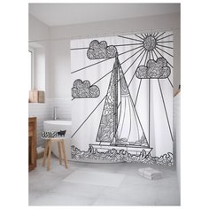 Штора для ванной JoyArty Мечтательное плавание 180х200 (sc-16453) разноцветный