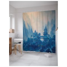 Штора для ванной JoyArty Прибытие в город 180х200 (sc-20634) разноцветный