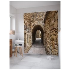 Штора для ванной JoyArty Замковые проходы 180х200 (sc-17847) разноцветный