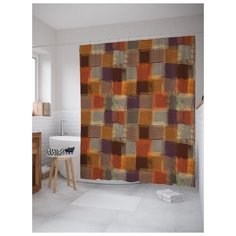 Штора для ванной JoyArty Размытые квадраты 180х200 (sc-23241) разноцветный