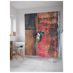 Штора для ванной JoyArty Запертый сарай 180х200 (sc-9800) разноцветный