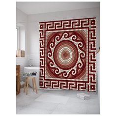 Штора для ванной JoyArty Волнистое солнце 180х200 (sc-29676) разноцветный