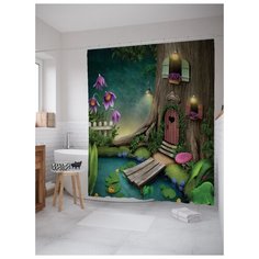 Штора для ванной JoyArty Живущий в дереве 180х200 (sc-20167) разноцветный