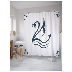 Штора для ванной JoyArty Царский лебедь 180х200 (sc-19062) разноцветный