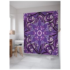 Штора для ванной JoyArty Цветок страсти 180х200 (sc-23336) разноцветный