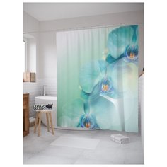 Штора для ванной JoyArty Кольцо из цветов 180х200 (sc-2657) разноцветный