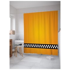 Штора для ванной JoyArty Полоса с клетками 180х200 (sc-21878) разноцветный