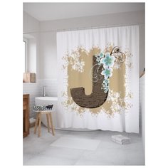 Штора для ванной JoyArty Цветочная j 180х200 (sc-4045J) разноцветный