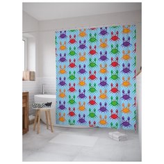 Штора для ванной JoyArty Крабы поклоняются 180х200 (sc-27234) разноцветный