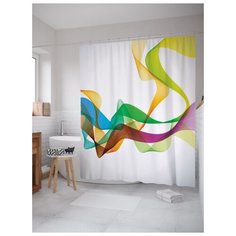 Штора для ванной JoyArty Краски путешественники 180х200 (sc-22235) разноцветный