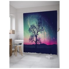 Штора для ванной JoyArty Древо космоса 180х200 (sc-8986) разноцветный
