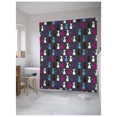 Штора для ванной JoyArty Кошачий зов 180х200 (sc-8884) разноцветный