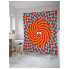 Штора для ванной JoyArty Спиральный глаз 180х200 (sc-20818) разноцветный
