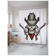 Штора для ванной JoyArty Череп-ганстер 180х200 (sc-14523) разноцветный