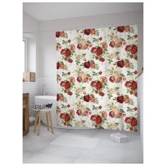 Штора для ванной JoyArty Цветочные узоры 180х200 (sc-12331) разноцветный
