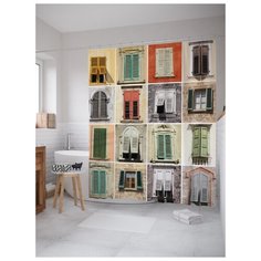 Штора для ванной JoyArty Оконный вопрос 180х200 (sc-2732) разноцветный