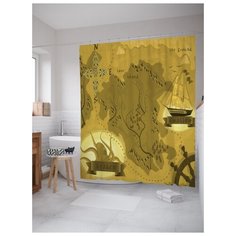 Штора для ванной JoyArty В поисках кракена 180х200 (sc-22280) разноцветный