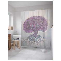Штора для ванной JoyArty Парящее дерево 180х200 (sc-16038) разноцветный