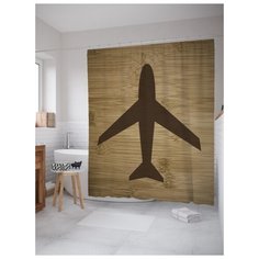 Штора для ванной JoyArty Тень самолета 180х200 (sc-5611) разноцветный