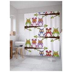 Штора для ванной JoyArty Борьба с усталостью 180х200 (sc-10802) разноцветный