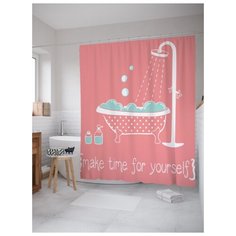 Штора для ванной JoyArty Время для себя 180х200 (sc-7641) разноцветный