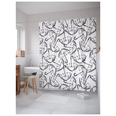 Штора для ванной JoyArty Стена из зонтов 180х200 (sc-21354) разноцветный