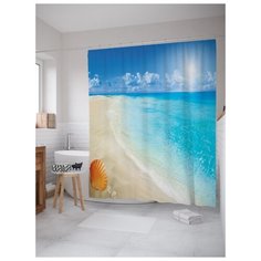 Штора для ванной JoyArty Утренняя ракушка 180х200 (sc-12113) разноцветный