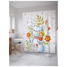 Штора для ванной JoyArty Миролюбивая природа 180х200 (sc-32181) разноцветный