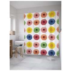 Штора для ванной JoyArty Цветочный пазл 180х200 (sc-8312) разноцветный