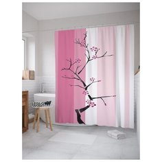 Штора для ванной JoyArty Ожившие ветки 180х200 (sc-18318) разноцветный