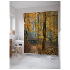 Штора для ванной JoyArty Домик в лесу 180х200 (sc-19704) разноцветный