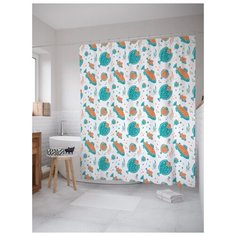 Штора для ванной JoyArty Античная рыба 180х200 (sc-18377) разноцветный