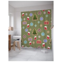 Штора для ванной JoyArty К празднику готовы 180х200 (sc-11531548) разноцветный