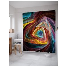 Штора для ванной JoyArty Лестничный механизм 180х200 (sc-21578) разноцветный