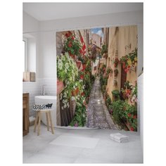 Штора для ванной JoyArty Изобилие вазонов 180х200 (sc-9211) разноцветный