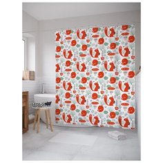 Штора для ванной JoyArty Зов белок 180х200 (sc-28061) разноцветный