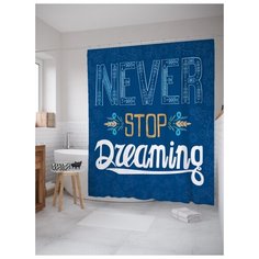 Штора для ванной JoyArty Не останавливайся мечтать 180х200 (sc-19180) разноцветный