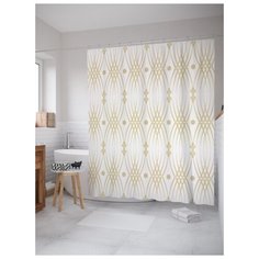 Штора для ванной JoyArty Волнистое переплетение 180х200 (sc-13509) разноцветный