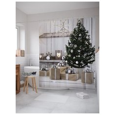 Штора для ванной JoyArty Аккуратные подарки 180х200 (sc-78646) разноцветный