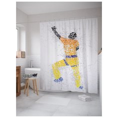 Штора для ванной JoyArty Альпинист 180х200 (sc-4645) разноцветный