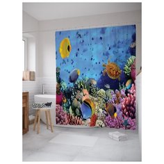 Штора для ванной JoyArty Морская глубина 180х200 (sc-2611) разноцветный