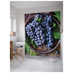 Штора для ванной JoyArty Виноградная лоза 180х200 (sc-105979) разноцветный