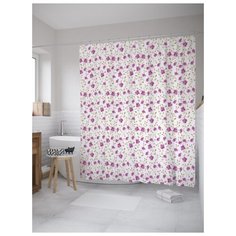 Штора для ванной JoyArty Цветочный узор 180х200 (sc-12350) разноцветный