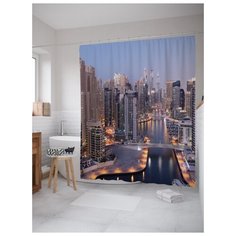 Штора для ванной JoyArty Вечерняя река 180х200 (sc-954) разноцветный